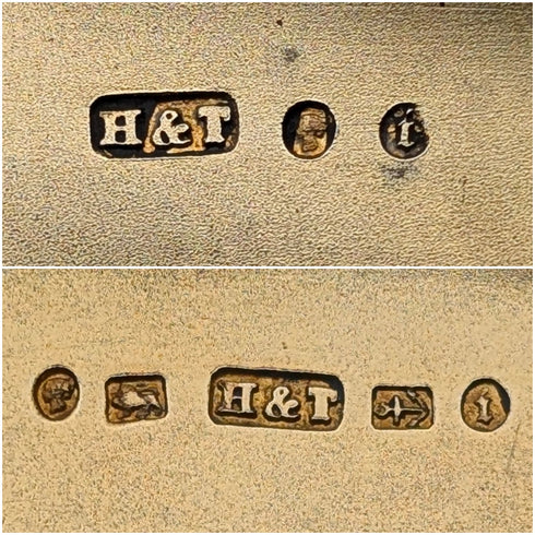 1880年 英国アンティーク 純銀製 シガレットケース 51g ケース入 Hilliard&Thomason